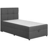 MID.YOU POSTELJA Z VZMETNICO 100 cm x 200 cm , tekstil, leseni material srebrne barve, svetlo siva | Shoptok.si