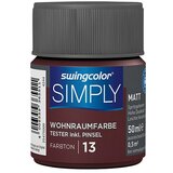 SWINGCOLOR NOTRANJA DISPERZIJSKA BARVA SIMPLY ŠT.13 (50 ml, temno rdeča) Cene