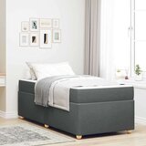 vidaXL Okvir kreveta s madracem Ostalo Tamno siva 90 x 190 cm tkanina | shoptok.hr