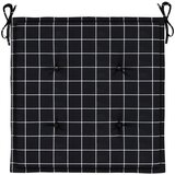  Jastuci za vrtnu stolicu 4 kom crni karirani 40x40x4 cm tkanina | shoptok.hr
