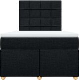 vidaXL Box spring postelja z vzmetnico črn 120x200 cm blago | Shoptok.si
