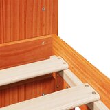 vidaXL Posteljni okvir brez vzmetnice voščeno rjav 140x190 cm borovina | Shoptok.si