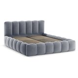 Micadoni Siva oblazinjena zakonska postelja s prostorom za shranjevanje z letvenim dnom 200x200 cm Lupine – | Shoptok.si