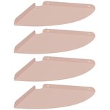  Lebdeća polica s policom 4 pcs Ružičasta 30 x 30 x 2 cm - Ružičasta 30 cm 4 | shoptok.hr