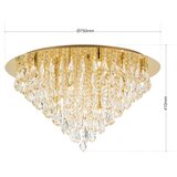 Orion DLU 2516/75 - Kristalno stropno svetlo CELESTE 12xG9/40W/230V, prečnik 75 cm, u zlatnoj boji | Eponuda.com