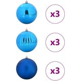 vidaXL Set božičnih okraskov 9 pcs Modra | Shoptok.si