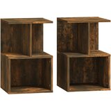 Maison Chic Dvo delni komplet Nočne omarice - Nočne mize dimljeni hrast 35x35x55 cm konstruiran les, (21687653) Cene