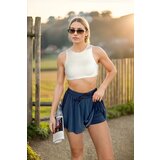 Dewberry 13771 Loose Fit Shorts with Inner Leggings-SMOKED | Shoptok.si
