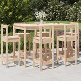  The Living Store Vrtna barska garnitura 7-delna trdna borovina - Vrtna Barska Garnitura, (21471219) | Shoptok.si