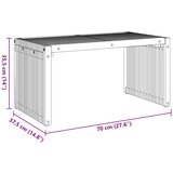  Vrtni bočni stol Smeđa 70 x 37,5 x 35,5 cm Čvrsto teak drvo | shoptok.hr
