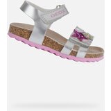 Geox Silver Girls Sandals Chalki - Girls Cene