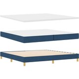  Boxspring - Krevet s oprugama s madracem Plava 200 x 200 cm tkanina | shoptok.hr