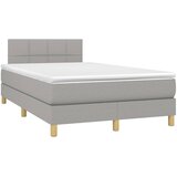  Krevet s oprugama i madracem svjetlosivi 120x190 cm od tkanine | shoptok.hr