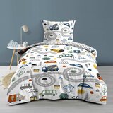 Douceur d intérieur Bijela pamučna dječja posteljina za krevet za jednu osobu 140x200 cm Pti Bolide – | shoptok.hr