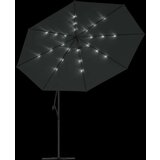  Konzolni suncobran s LED svjetlima i metalnom šipkom 350 cm | shoptok.hr