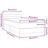 Box spring postelja z vzmetnico svetlo siva 80x220 cm žamet, (21790732) | Shoptok.si