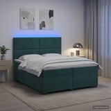  Boxspring krevet s madracem Tamnozelena 200 x 200 cm Baršun | shoptok.hr