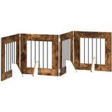  Vrata za pse z stojali 4 pcs Dimljen hrast 60 x 60 cm, (5000232710) | Shoptok.si