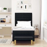  Krevetna konstrukcija s madracem Set od 2 Crna Tkanina | shoptok.hr
