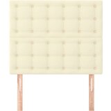  Posteljno vzglavje 2 kosa krem 100x5x78/88 cm umetno usnje, (20736666) | Shoptok.si