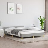 vidaXL okvir za krevet s uzglavljem svjetlosivi 140x190 cm od tkanine Cijene