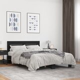 Maison Chic Posteljni okvir - Dvoposteljna postelja - Zakonska postelja črn 120x200 cm inženirski les in kovina-J13729, (21774297) | Shoptok.si