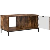 vidaXL Klubska miza Dimljeni hrast 90 x 49 x 46 cm Konstruiran les | Shoptok.si