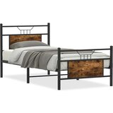 vidaXL Posteljni okvir brez vzmetnice hrast 80x200 cm inženirski les | Shoptok.si