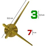  Samoljepljivi zidni sat sa zlatnim kazaljkama | shoptok.hr