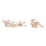J&B Jewelry J&B Jewellery 925 Srebrne minđuše koje prate liniju uha sa Roze pozlatom 017- Rose gold
