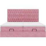 vidaXL Otomanski posteljni okvir z vzmetnicami roza 180x200cm žamet, (21609765) | Shoptok.si
