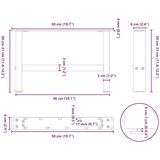  Noge stolića za kavu prirodni čelik 2 kom 50x(30-31) cm čelik | shoptok.hr
