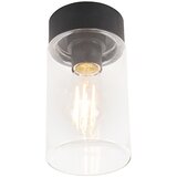 QAZQA Sodobna stropna svetilka črna 22,6 cm IP44 - Jarra | Shoptok.si