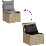 vidaXL 9-dijelni set vrtnih sofa s jastucima bež od poliratana | shoptok.hr