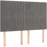  Uzglavlje svjetlosivo 144x5x118/128 cm baršunasto | shoptok.hr
