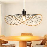 Nettlife črna boho viseča svetilka premera 50 cm, kovinska, z grlom E27 in vintage dizajnom, brez žarnice, (5000491459) Cene