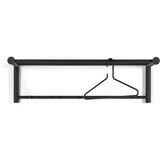 Spinder Design Črn kovinski stenski obešalnik s polico Suza – | Shoptok.si