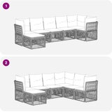  Sjedeća garnitura za vrt 7 kom. Siva poliratan 62 x 62 x 70 cm | Shoptok.si
