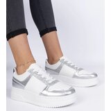 Gemre Silver women's sneakers with thick soles Dolla Cene