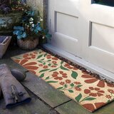 Artsy Doormats Predpražnik iz kokosovih vlaken 40x120 cm Red & Green Floral – | Shoptok.si