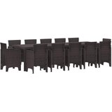  Vrtni set za objed 13 pcs Smeđa Poli ratan | shoptok.hr