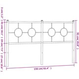  Metalno zamjensko uzglavlje crno 150 cm | shoptok.hr