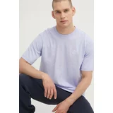 Adidas Bombažna kratka majica moška, vijolična barva, IR9696