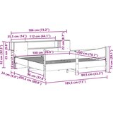 Posteljni okvir brez vzmetnice vošč. rjav 180x200 cm borovina, (21611111) | Shoptok.si