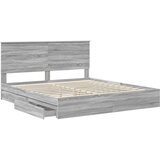  Postelja s shranjevanjem z vzglavjem Siva Sonoma 180 x 200 cm, (5000106590) | Shoptok.si