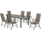 Gardenson Vrtna Garnitura Amalfi, 7-Delno, Rjavosiva | Shoptok.si