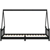  Otroški posteljni okvir bel 90x200 cm trdna borovina, (20787711) | Shoptok.si