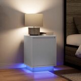  Noćni ormarić s LED svjetlima bijeli 38x34x50 cm | shoptok.hr