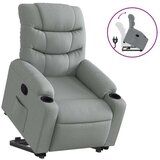 Naslonjač na podizanje od tkanine svjetlosivi | shoptok.hr