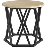  Ugolni bočni stol 3 pcs Sonoma hrast Inženjerska drva i čelik | shoptok.hr